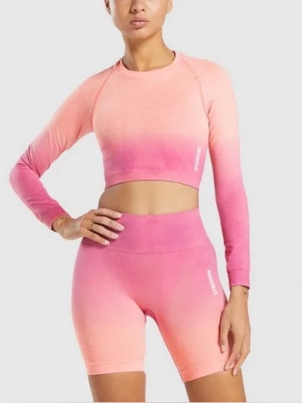 Gymshark Women’s Pink to Peach Ombre Workout Set